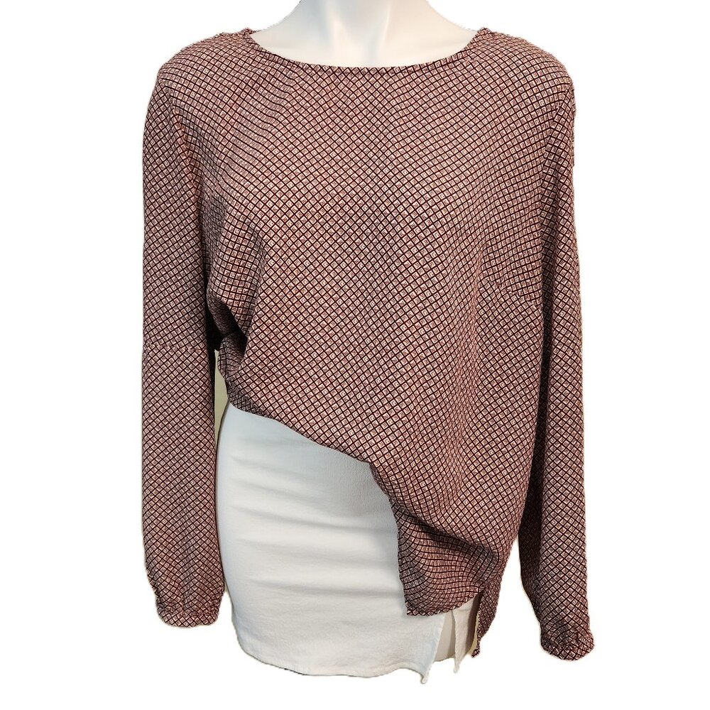 ❤️ 4/$20 Liz Claiborne Career top Women's XL Gold button accents Side slits